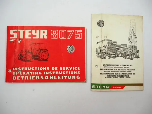 Steyr 8075 8075a Traktor Betriebsanleitung 1985 Bedienung Wartung Pflege