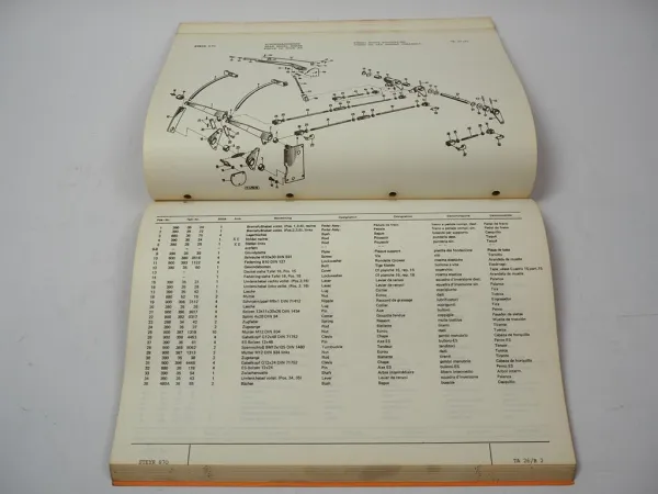 Steyr 870 870a Traktor Ersatzteilliste Parts List Cataloque Pieces 1972