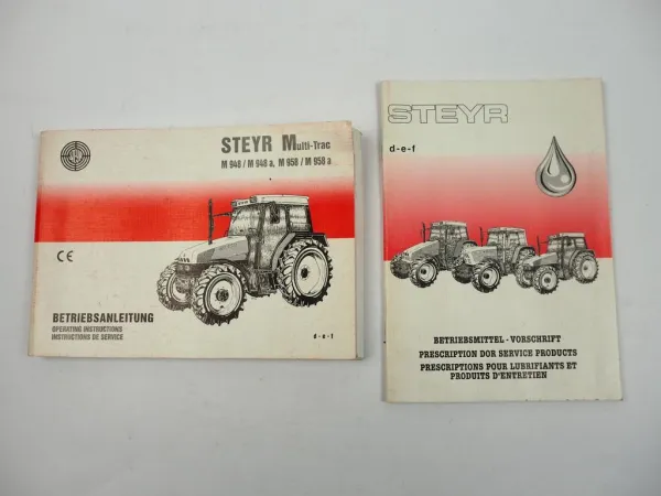 Steyr Multitrac M 948 958 und Allrad Traktor Betriebsanleitung Betriebsmittel