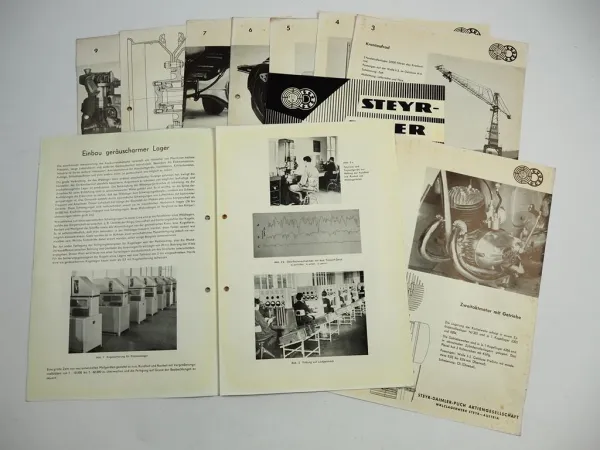 Steyr Puch Lager Wälzlager Kugellager für Motorrad LKW Kran Prospekt 1960er Jahre