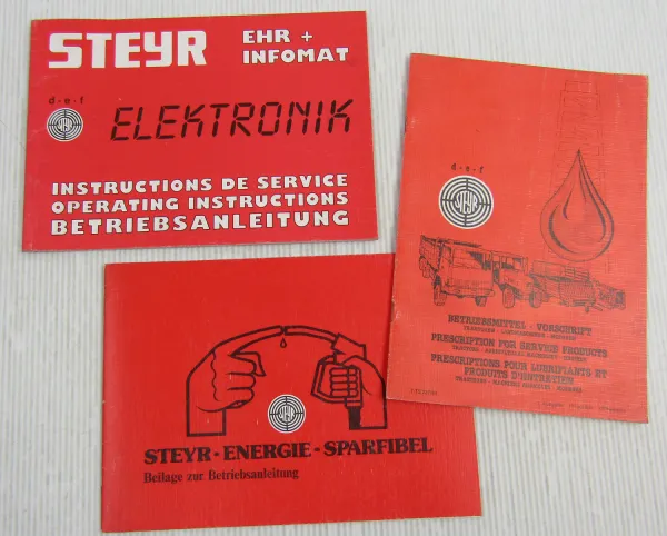 Steyr Sparfibel Betriebsmittel Vorschrift EHR und Infomat Elektronik Bedienung
