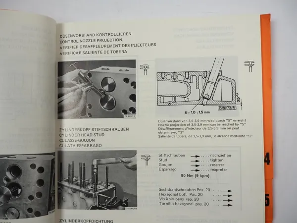 Steyr WD 311 411 611 Motor für Traktor 8055 bis 8120 Reparaturhandbuch 1981