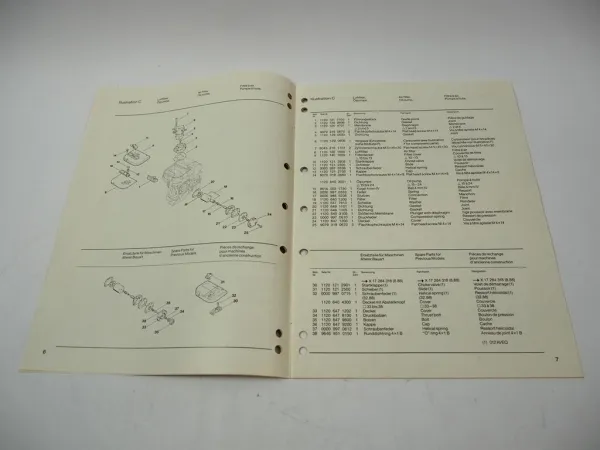 Stihl 012 Kettensäge Ersatzteilliste Spare Parts List Liste des pieces 1991