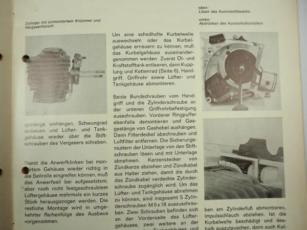 Stihl 020 AV 020 AVP Typ1114 Motorsäge Werkstatthandbuch Reparaturanleitung 1972