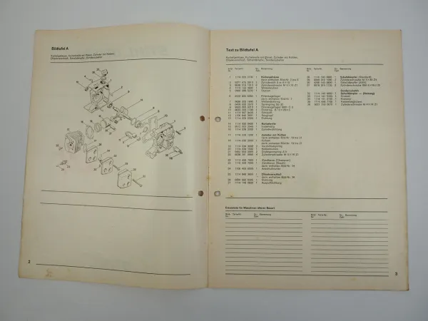 Stihl 020 AV Kettensäge Motorsäge Ersatzteilliste Ersatzteilkatalog 07/1977