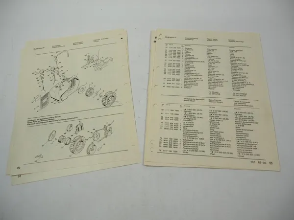 Stihl 050 051 Kettensäge Ersatzteilliste Spare Parts List Liste des pieces 1986