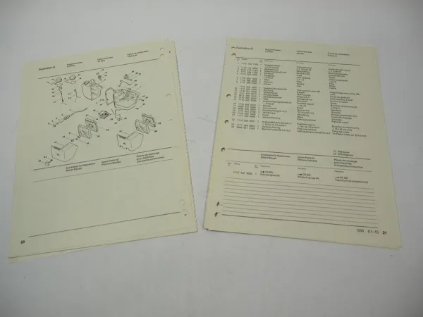 Stihl 056 Kettensäge Ersatzteilliste Spare Parts List Liste des pieces 1987