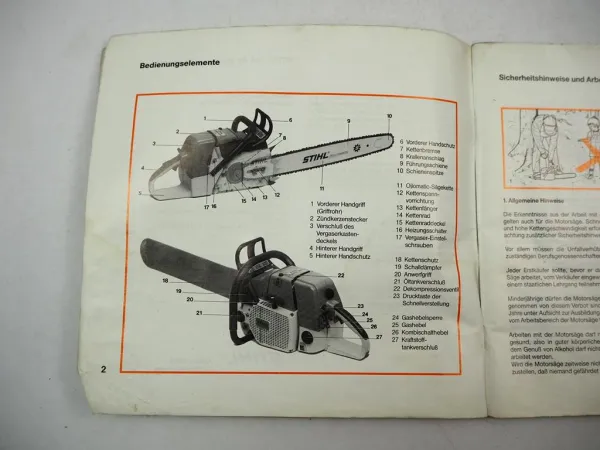 Stihl 084 Motorsäge Kettensäge Betriebsanleitung Bedienungsanleitung 1990