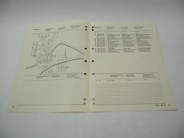 Stihl BT 308 Erdbohrgerät Ersatzteilliste Spare Parts List Liste des pieces 1986