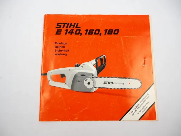 Stihl E 140 160 180 Motorsäge Kettensäge Betriebsanleitung Bedienung 1997
