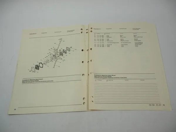 Stihl FS 150 151 Freischneider Ersatzteilliste Spare Parts List Liste pieces 82