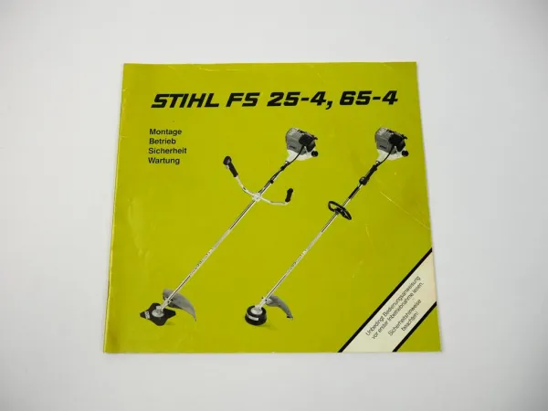 Stihl FS 25-4 65-4 Motorsense Bedienungsanleitung Betriebsanleitung 1998