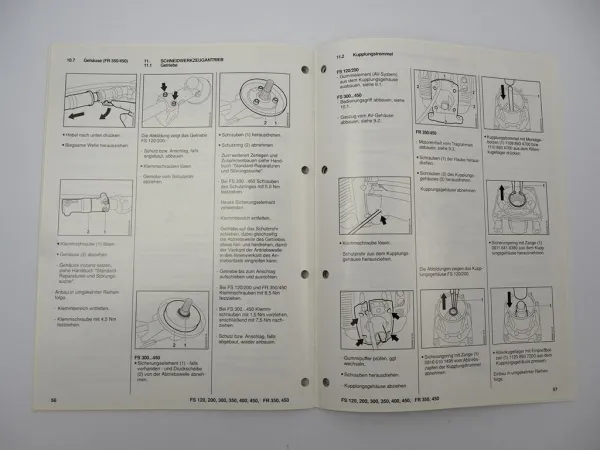 Stihl FS 300 350 400 450 FR 350 450 Motorsense Werkstatthandbuch Reparatur 2000