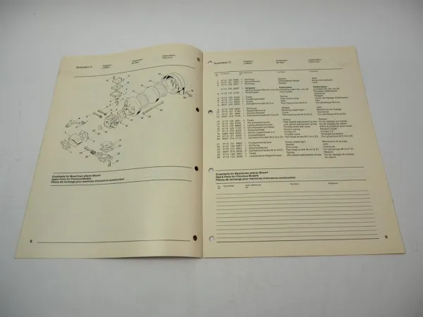 Stihl FS 60 Freischneider Ersatzteilliste Spare Parts List Liste des pieces 1979