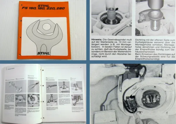 Stihl FS160 180 220 280 Motorsense Werkstatthandbuch Reparaturhandbuch