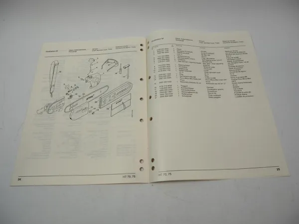 Stihl HT 70 75 Hochentaster Ersatzteilliste Spare Parts List Liste des pieces 99