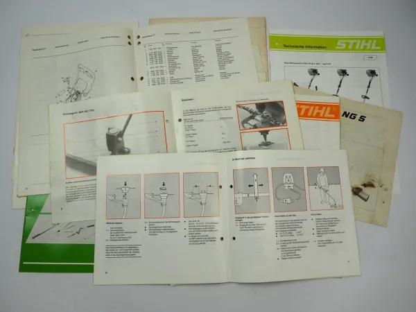 Stihl Motorgeräte FE FS BC Technische Informationen Ersatzteillisten 1970/90er Jahre