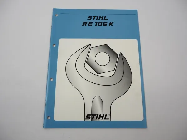 Stihl RE 106 K Hochdruckreiniger Werkstatthandbuch Reparaturanleitung 2002