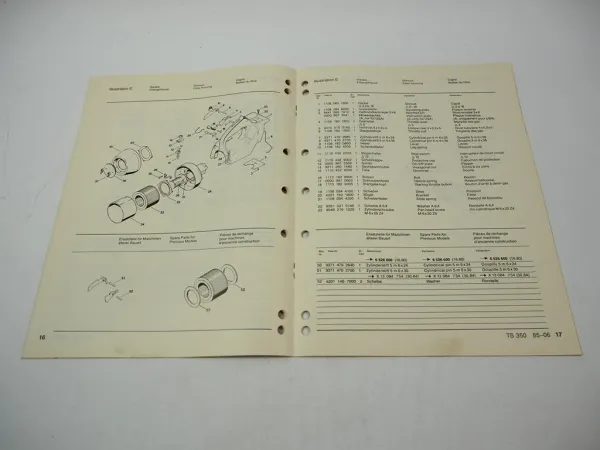 Stihl TS 350 Trennschleifer Ersatzteilliste Spare Parts List Liste des pieces 85