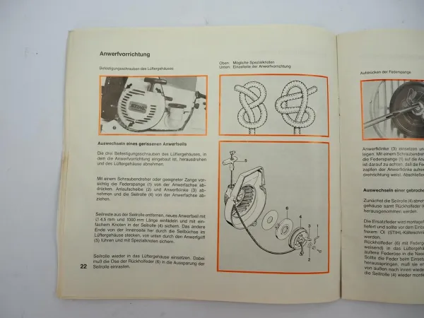 Stihl TS360 AVS Trennschleifer Betriebsanleitung Wartung Ersatzteilliste 1992