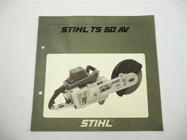Stihl TS50 AV electronic Trennschleifer Betriebsanleitung 1985