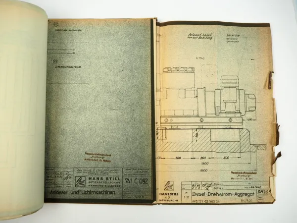 Still MWM AKD 112 V Diesel Drehstrom Aggregat Betriebsanweisung 1956