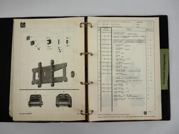 Still SE Hubgerüste Bd.3 Einfach- Dreifach- Hubgerüst Ersatzteilliste 1969