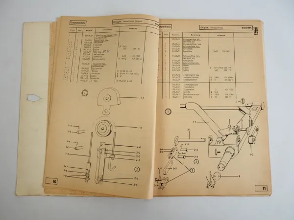 Stockey & Schmitz Typ 142 - 147 162 Mähwerk Ersatzteilliste 1968 für Deutz