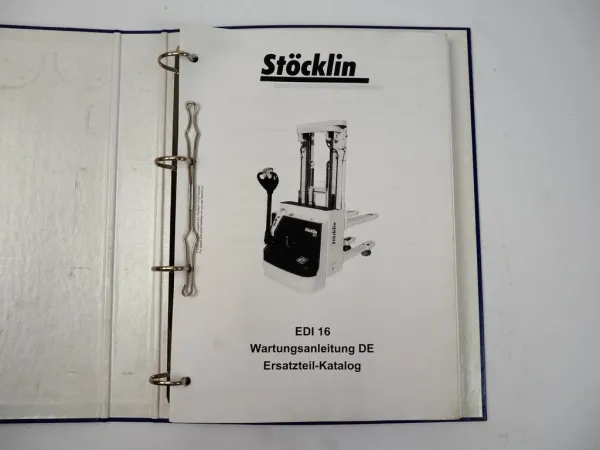 Stöcklin EDI16 Hochhubwagen Wartungsanleitung Ersatzteilkatalog 2001