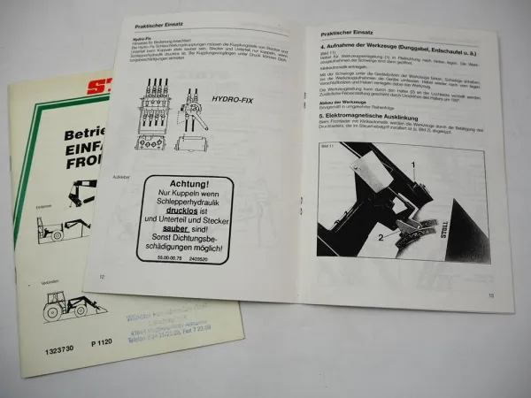 Stoll Einfahr Frontlader ALN ALS 3/AKS Super 1 3 Betriebsanleitung Anbau Wartung