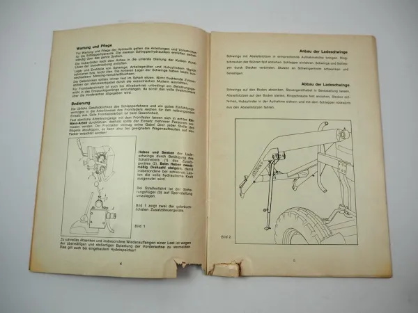 Stoll Frontlader N bis 45PS + S bis 70PS Betriebsanleitung Ersatzteilliste 1970