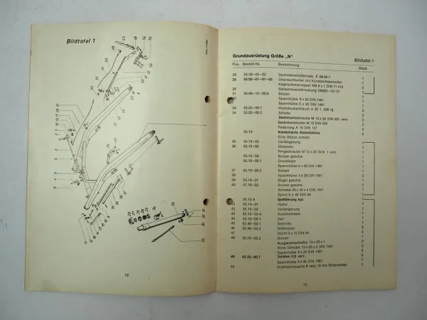 Stoll Frontlader N bis 45PS & S bis 70PS Betriebsanleitung Ersatzteilliste 1970