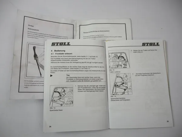 Stoll Frontlader ProfiLine FZ FS FZ+ FZL Betriebsanleitung Einhebelsteuergerät