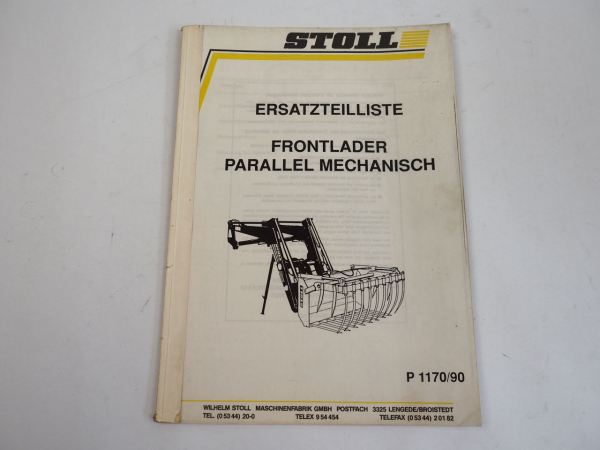 Stoll HEPM Frontlader Parallel Mechanisch Ersatzteilliste Ersatzteilkatalog 1990