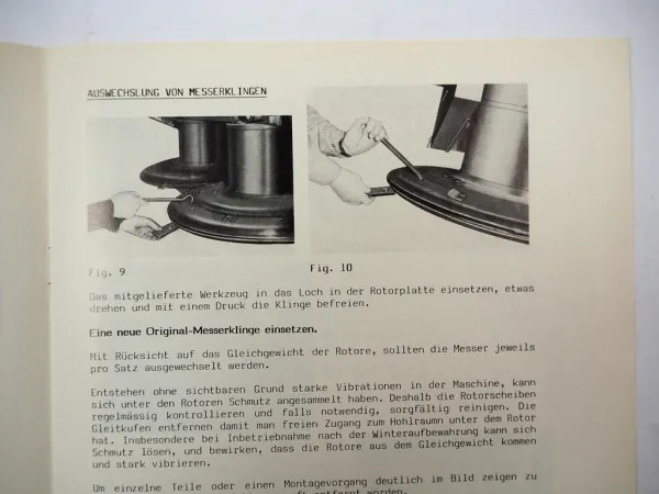 Stoll M 190 T TS Trommelmähwerk Betriebsanleitung Ersatzteilliste 1992