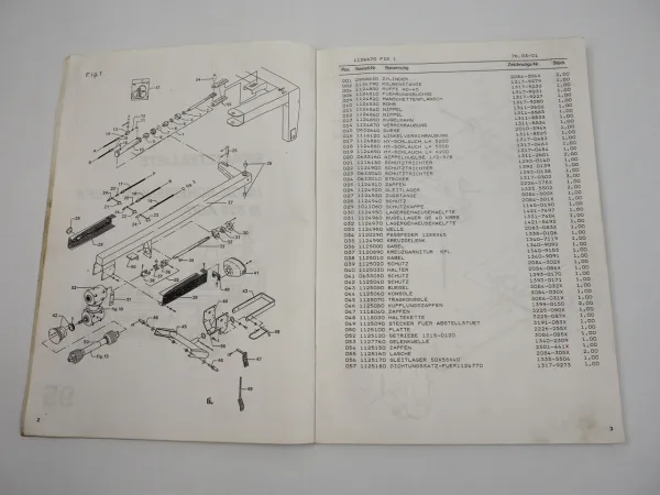 Stoll M 280 320 ASC Heckscheibenmähwerk Betriebsanleitung Ersatzteilliste 1995