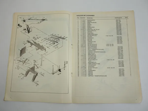 Stoll M190 T TS Trommelmähwerk Betriebsanleitung Ersatzteilliste 1993