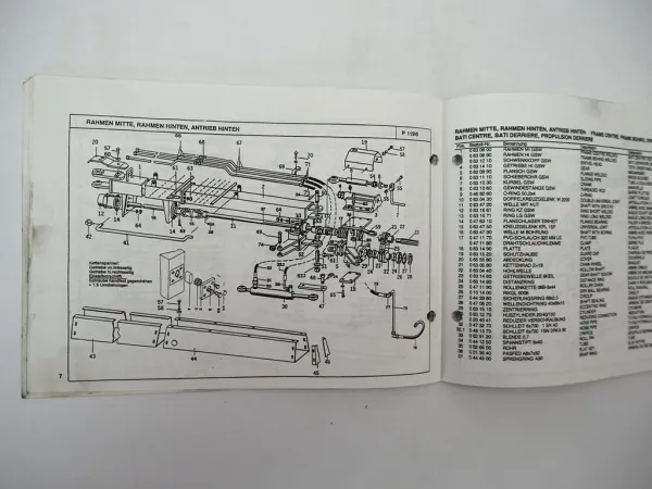 Stoll R1400S Schwader Betriebsanleitung Ersatzteilliste 1998