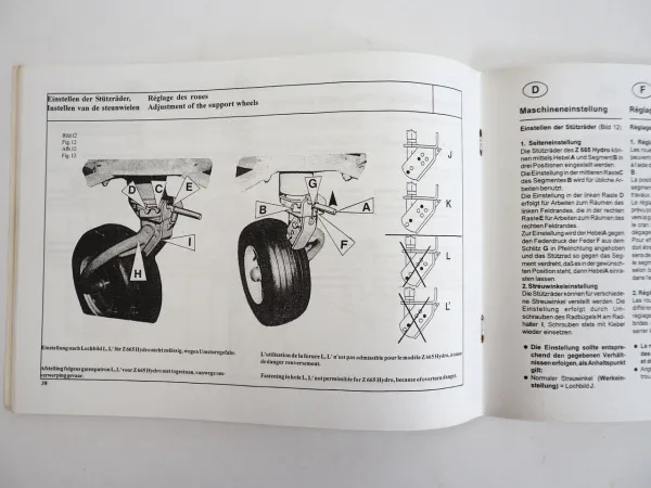 Stoll Z665 Hydro Zettwender Bedienungsanleitung Ersatzteilliste 2003