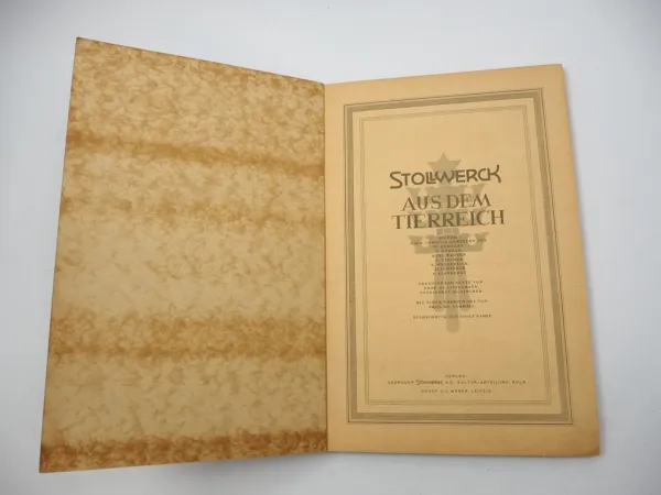 Stollwerk Sammelbilder Album Aus dem Tierreich 1932 vollständig