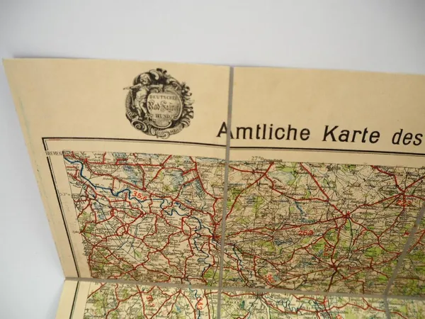 Strassenkarte Deutscher Radfahrbund Gau Hannover ca. 1910/20