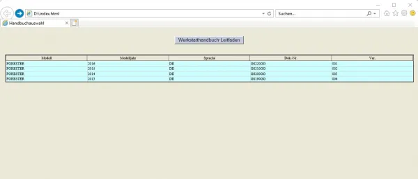 Subaru Forester 2013 2014 2015 2016 Werkstatthandbuch Reparaturanleitung orig CD