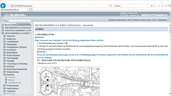 Subaru Forester 2013 2014 2015 2016 Werkstatthandbuch Reparaturanleitung orig CD