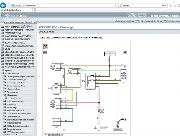 Subaru Forester 2013 2014 2015 Werkstatthandbuch Reparaturanleitung