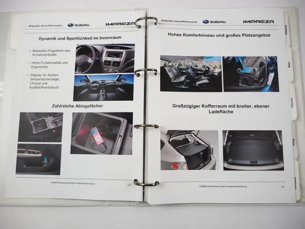 Subaru Impreza GR & Justy M300 Kundendienstschulung Fahrzeug Technik & Aufbau