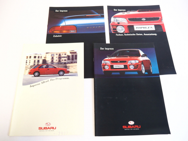Subaru Impreza PKW 4x Prospekt Technische Daten Ausstattung 1993/97