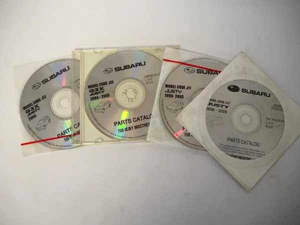 Subaru Justy G3X J12 J13 J11 1996 - 2005 Parts Catalog Ersatzteilliste pdf