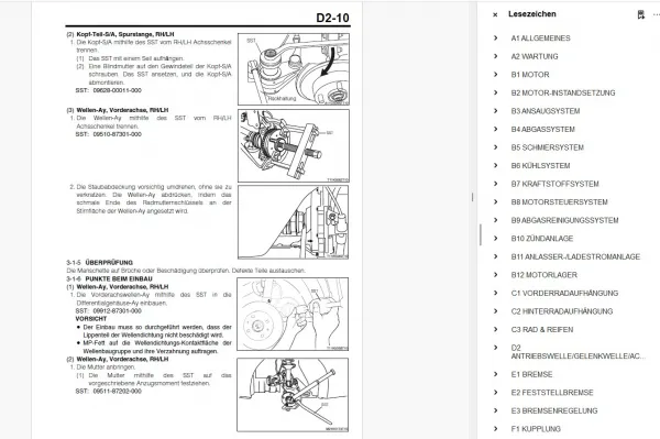 Subaru Justy M300 2008 Werkstatthandbuch Reparaturanleitung