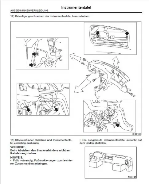 Subaru Legacy 2003 Werkstatthandbuch Reparaturanleitung & Karosserie + Technik