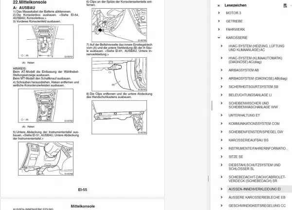 Subaru Legacy Modell 2004 & 2005 Werkstatthandbuch Reparaturanleitung